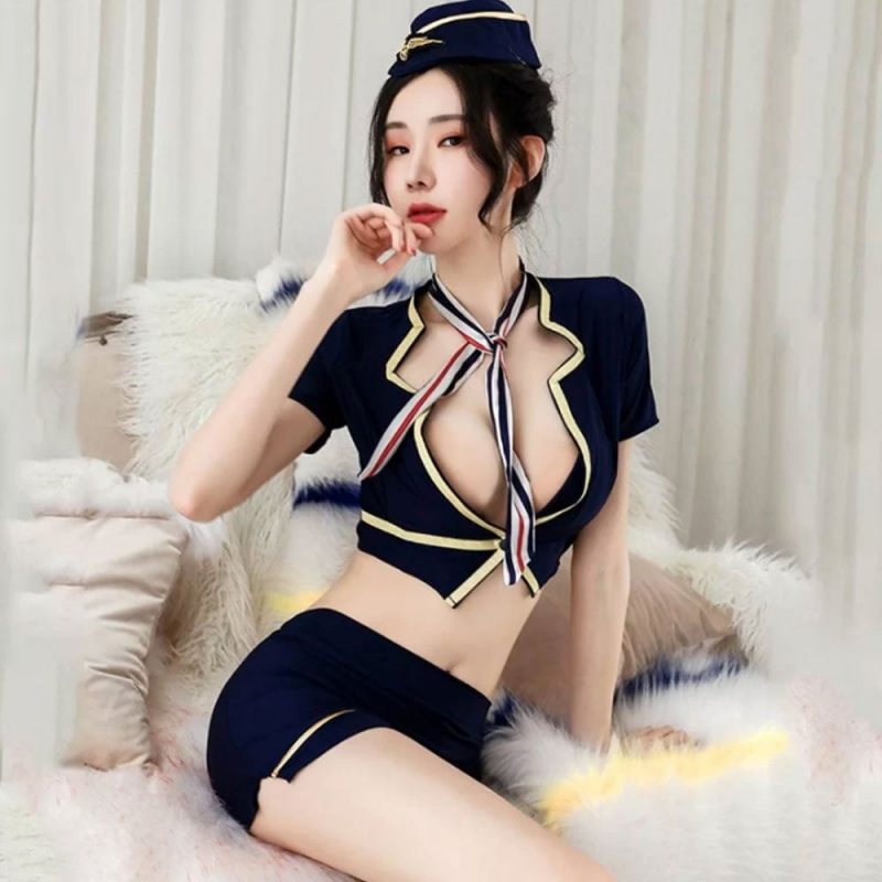 Thời trang sexy cosplay tiếp viên hàng không