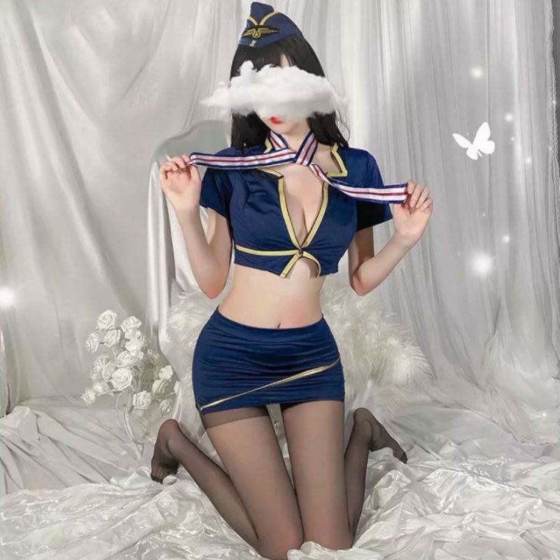 Thời trang sexy cosplay tiếp viên hàng không
