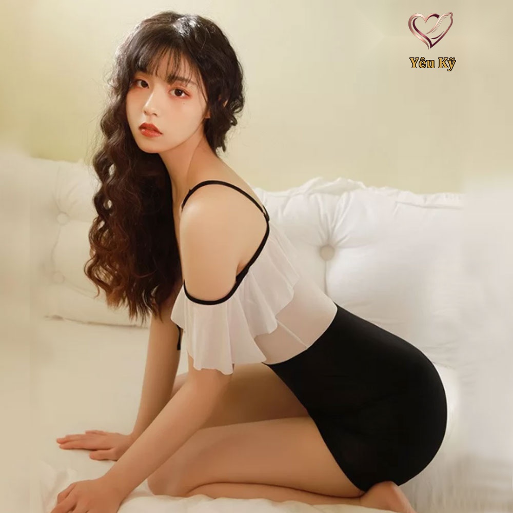 Thời trang sexy cosplay cô thư ký gợi cảm váy đen TK08 - Ảnh 2