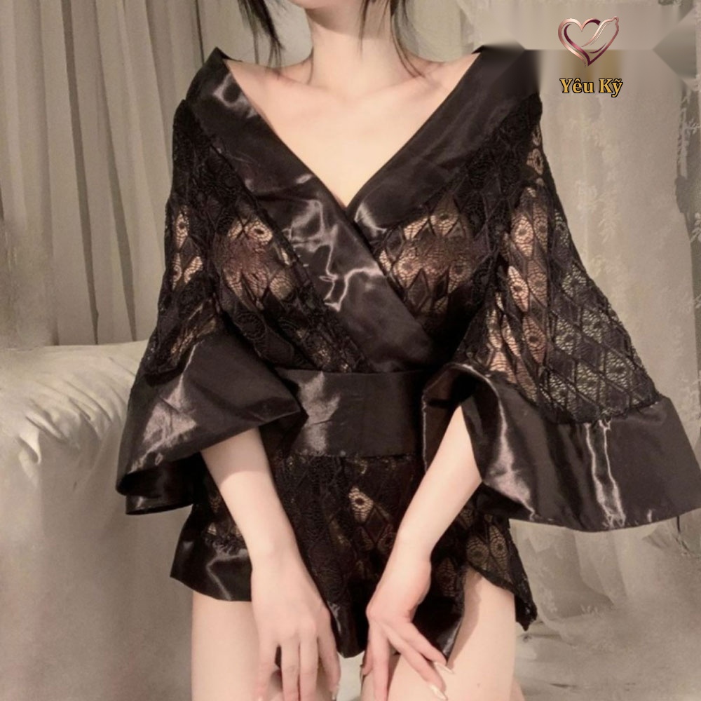 Áo choàng ngủ ren siêu cấp quyến rũ CN01 - Ảnh 2