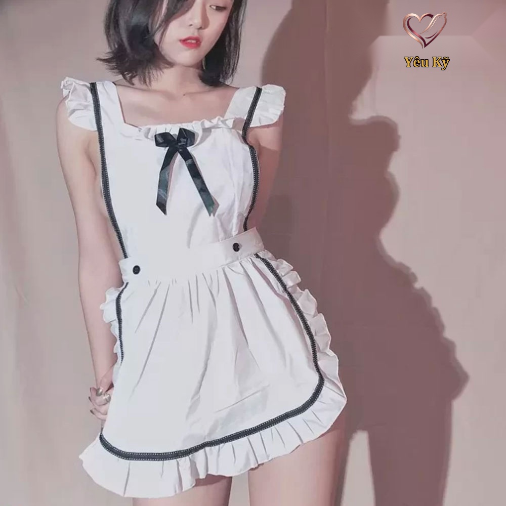 Thời trang sexy cosplay hầu gái với tạp dề HG12 - Ảnh 2