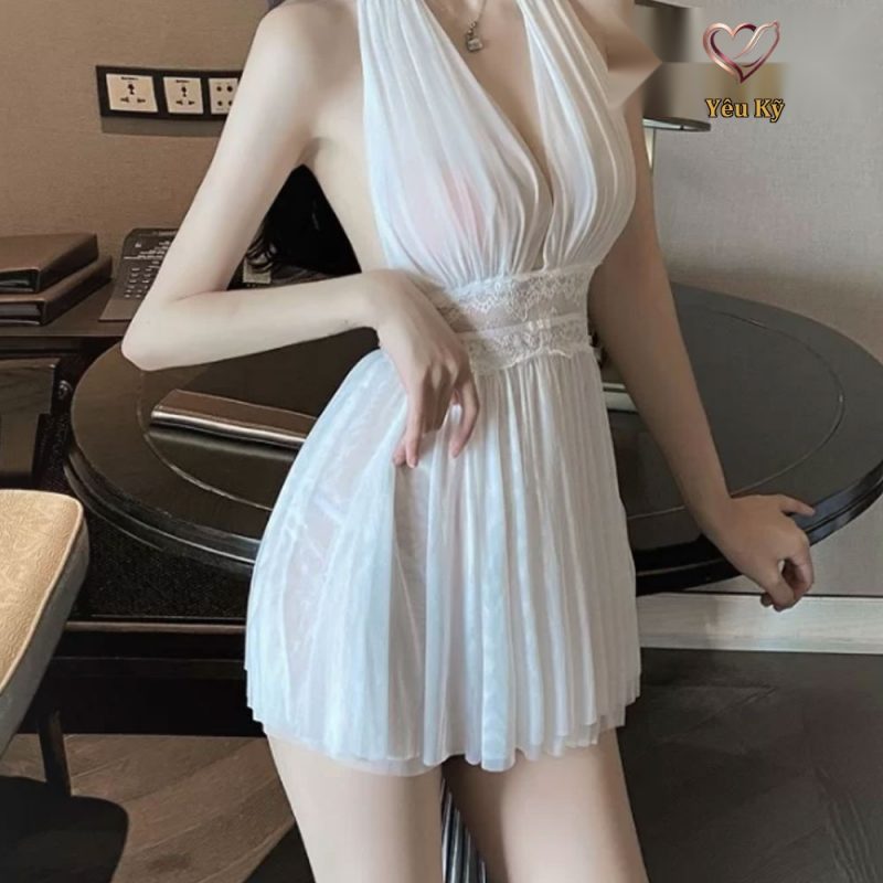 Đầm ngủ tiểu thư voan siêu xinh