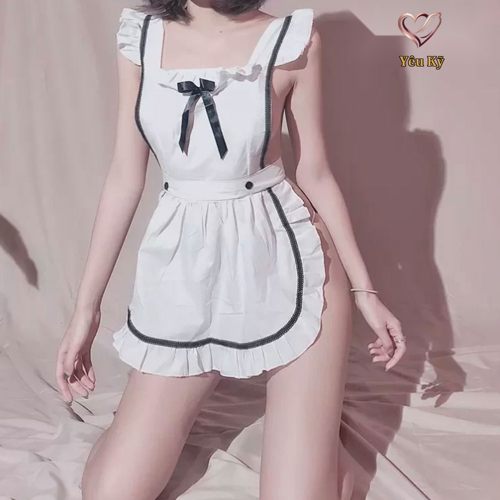 Thời trang sexy cosplay hầu gái với tạp dề HG12 - Ảnh 3