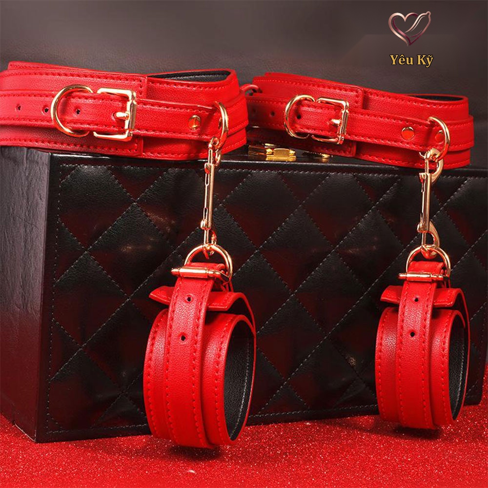 Bộ dụng cụ hỗ trợ tình dục màu đỏ BDSM 02 - Ảnh 3