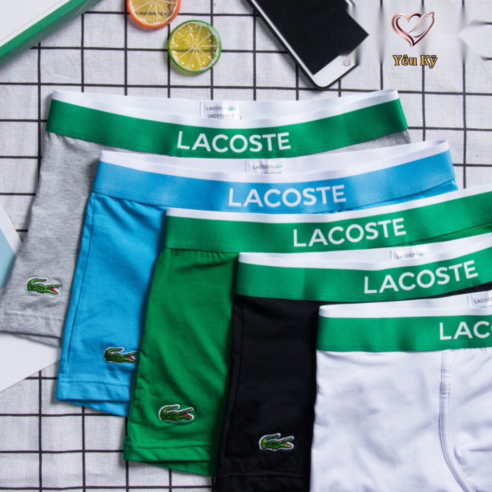 Quần lót Boxer Lacoste chính hãng - Đen - Ảnh 4