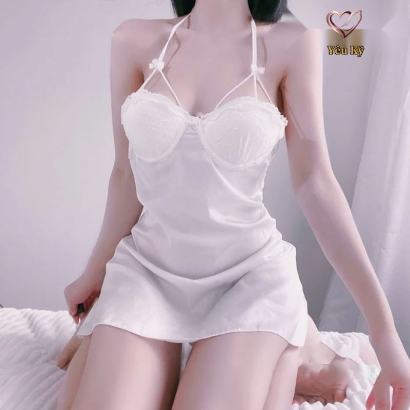 Đầm ngủ 2 dây cao cấp + chip lọt khe