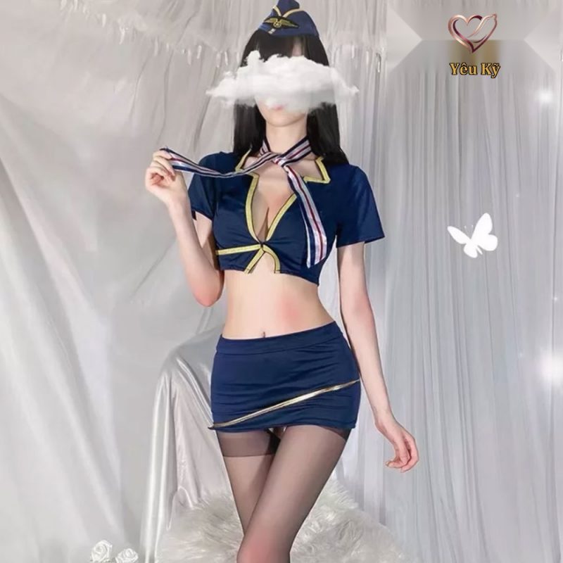 Thời trang sexy cosplay tiếp viên hàng không