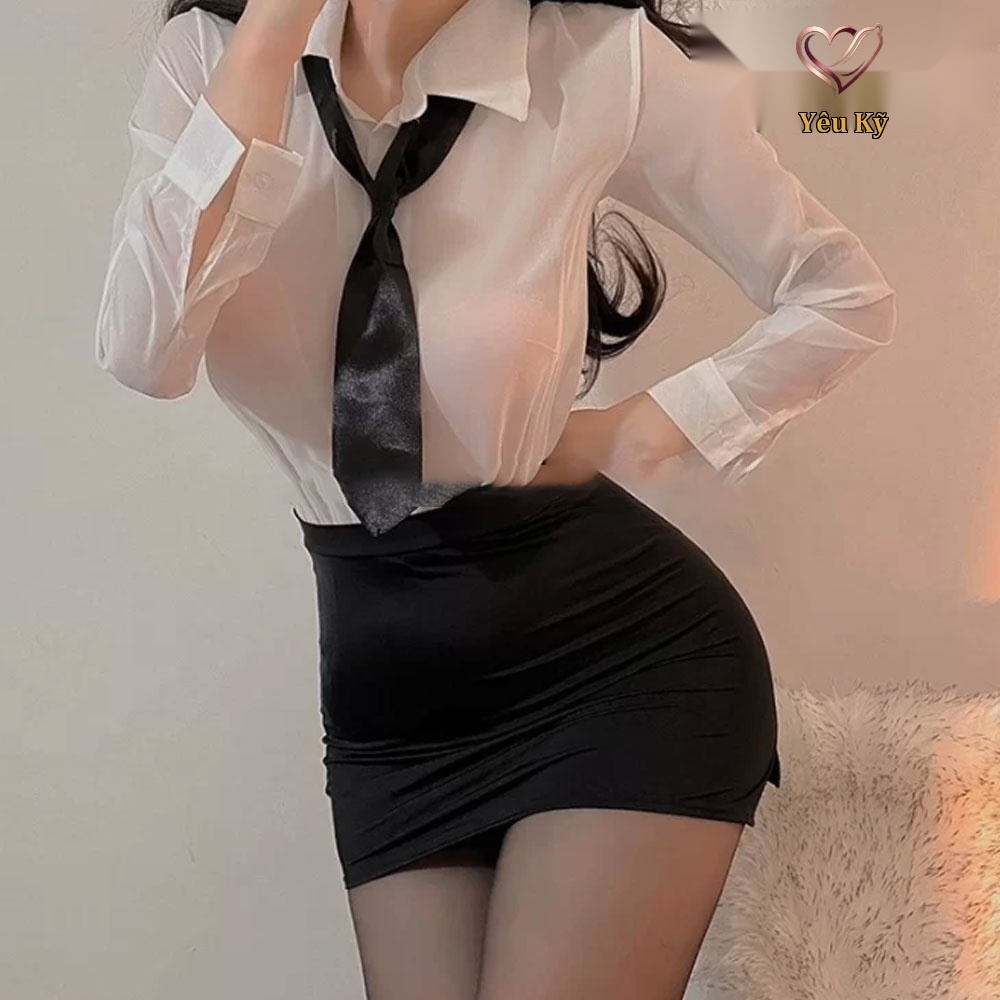 Thời trang sexy cosplay cô thư ký gợi cảm TK11 - Ảnh 3
