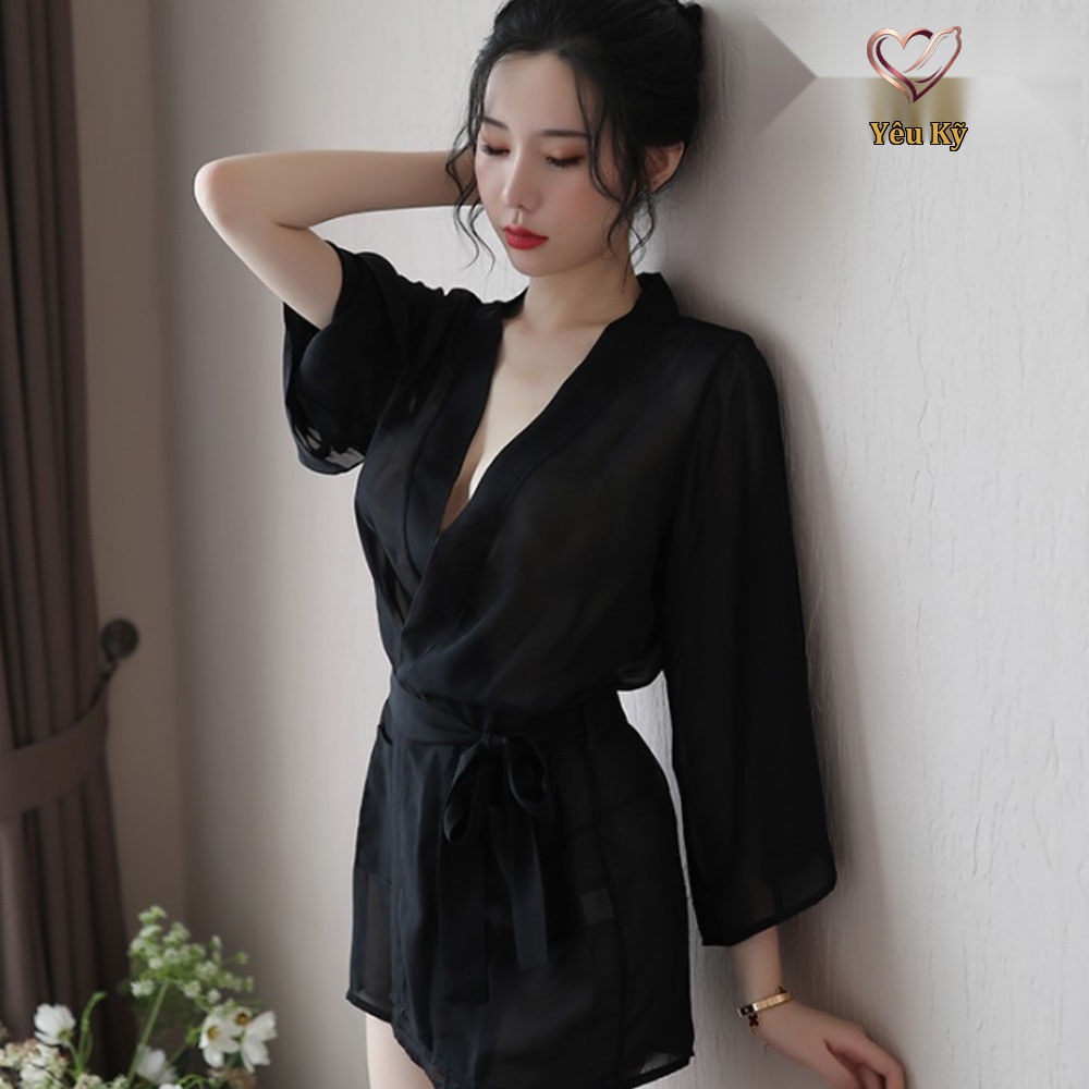 Áo choàng ngủ voan xuyên thấu gợi cảm CN02 - Ảnh 3