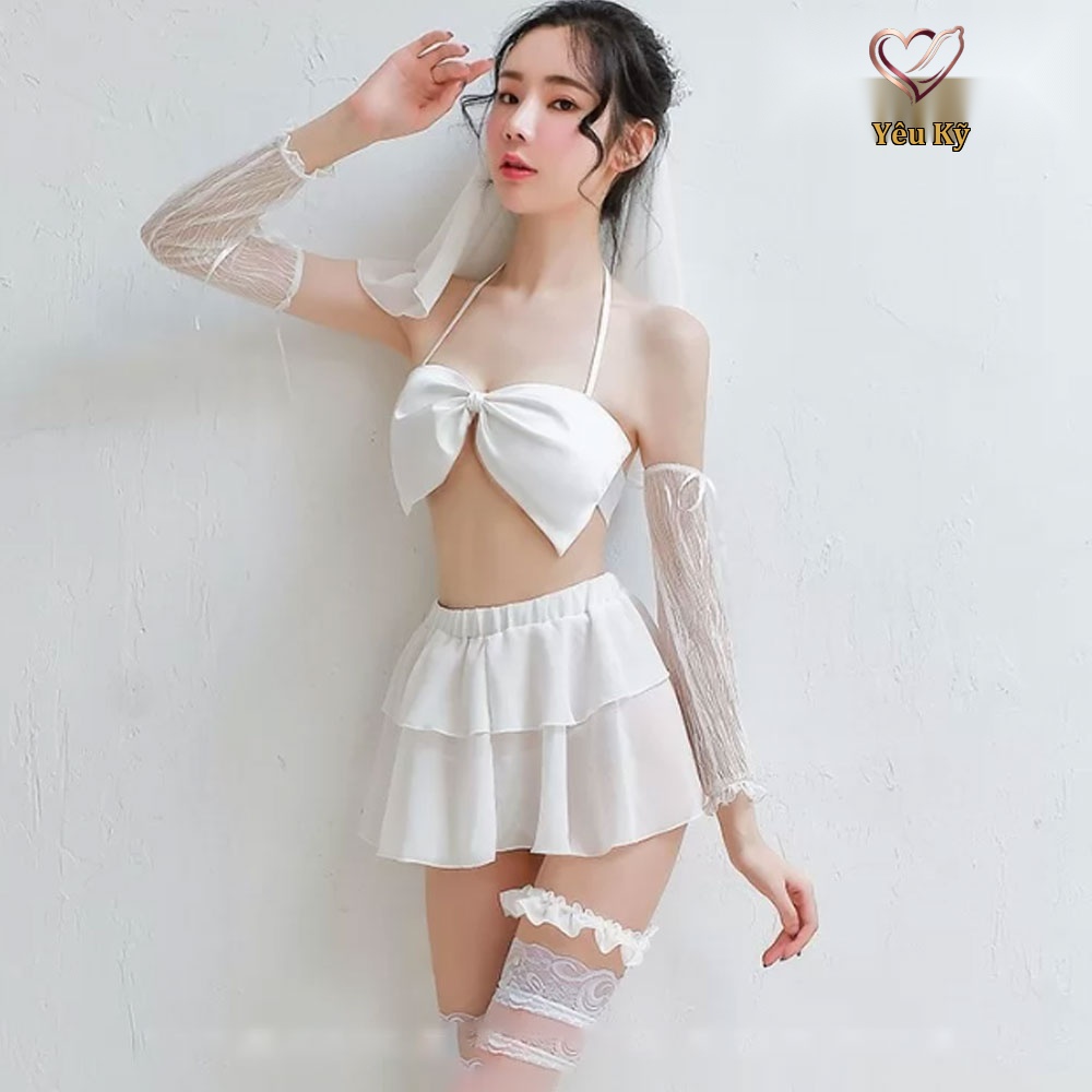 Thời trang sexy cosplay cô dâu tinh khôi dịu dàng CD03 - Ảnh 3