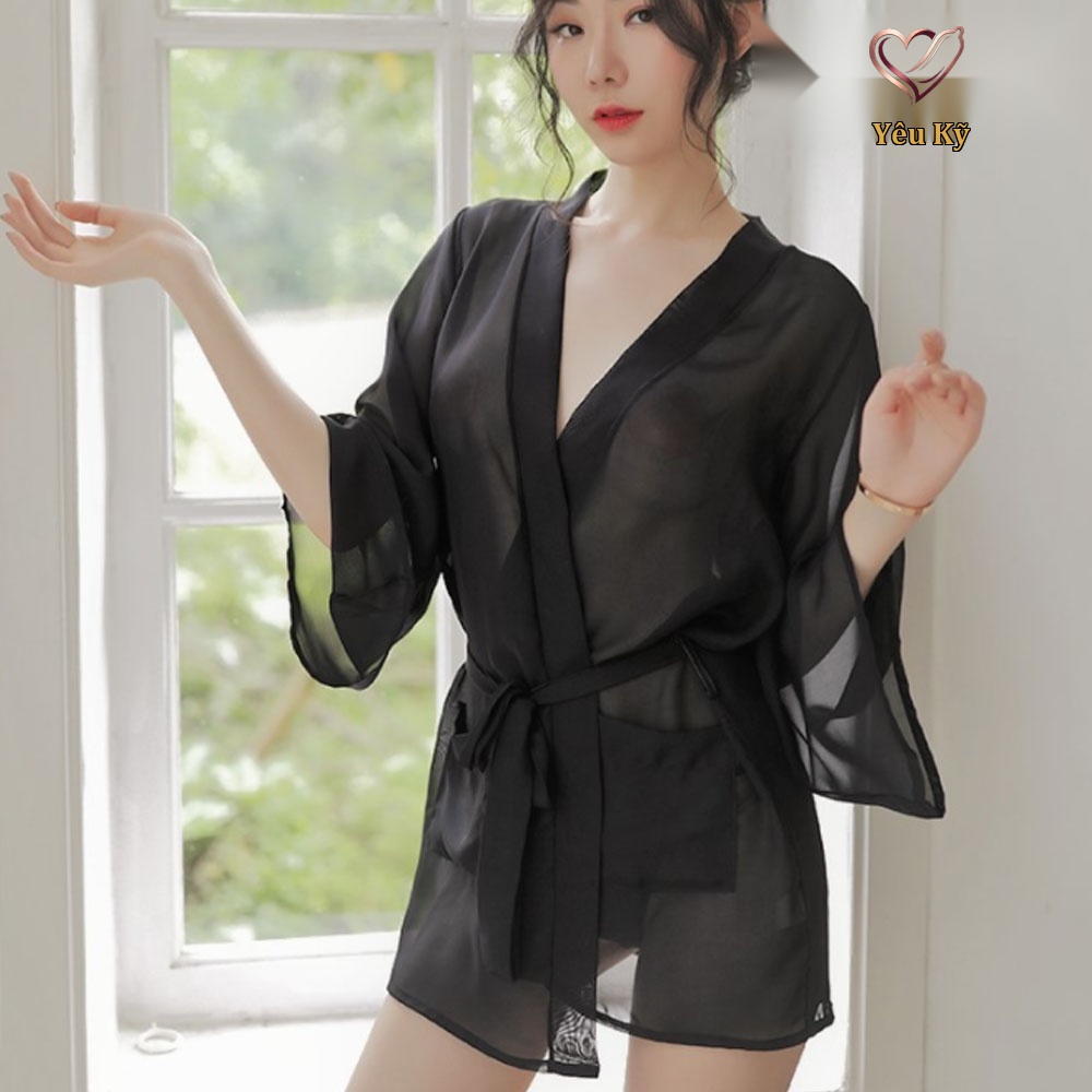 Áo choàng ngủ voan xuyên thấu gợi cảm CN02 - Ảnh 4