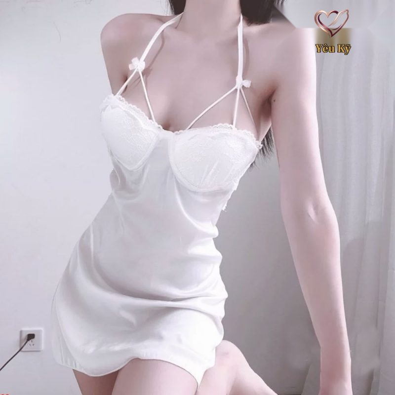 Đầm ngủ 2 dây cao cấp + chip lọt khe