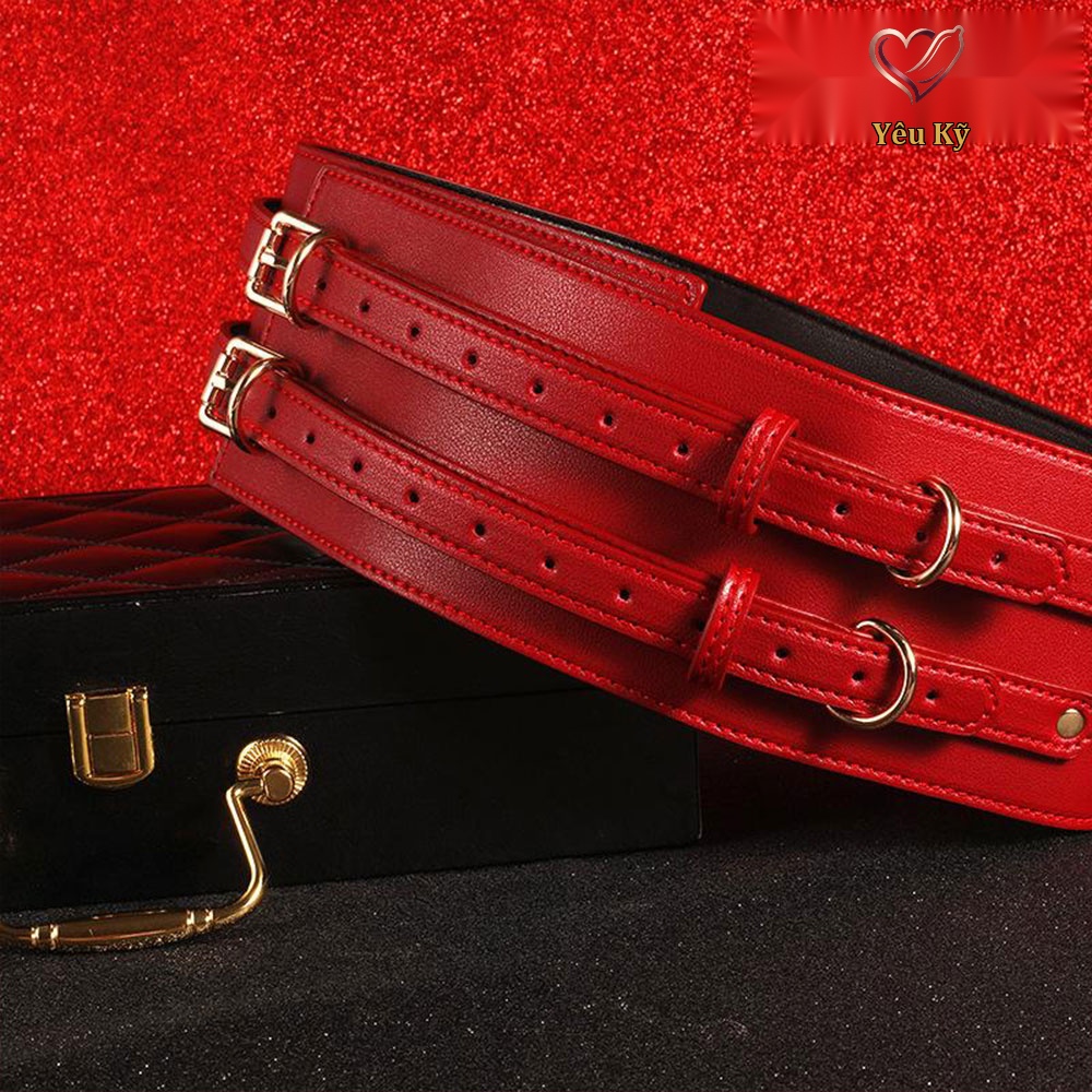 Bộ dụng cụ hỗ trợ tình dục màu đỏ BDSM 02 - Ảnh 4