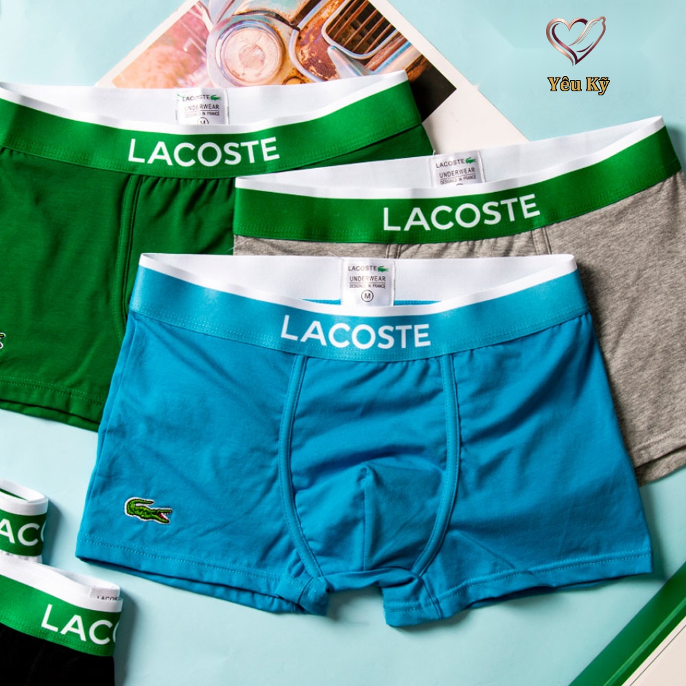 Quần lót Boxer Lacoste chính hãng - Đen - Ảnh 6