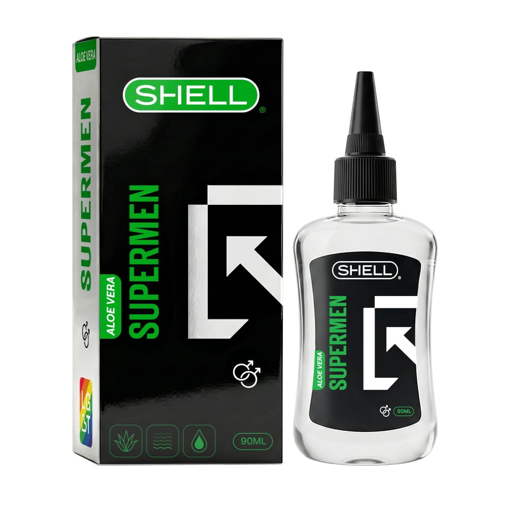 Gel bôi trơn hậu môn tinh chất lô hội Shell Supermen Aloe Vera - Chai 90ml