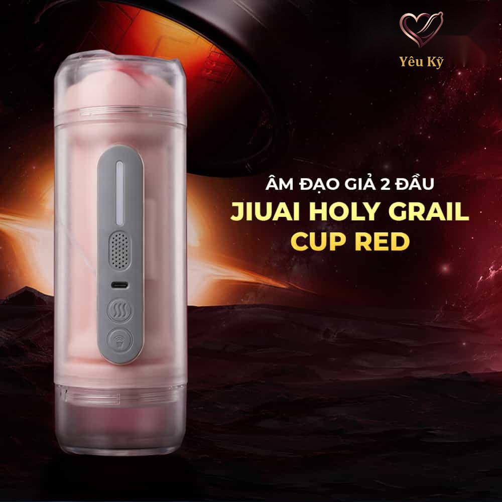 Âm đạo giả 2 đầu Jiuai Holy Grail Cup Red - Ảnh 3