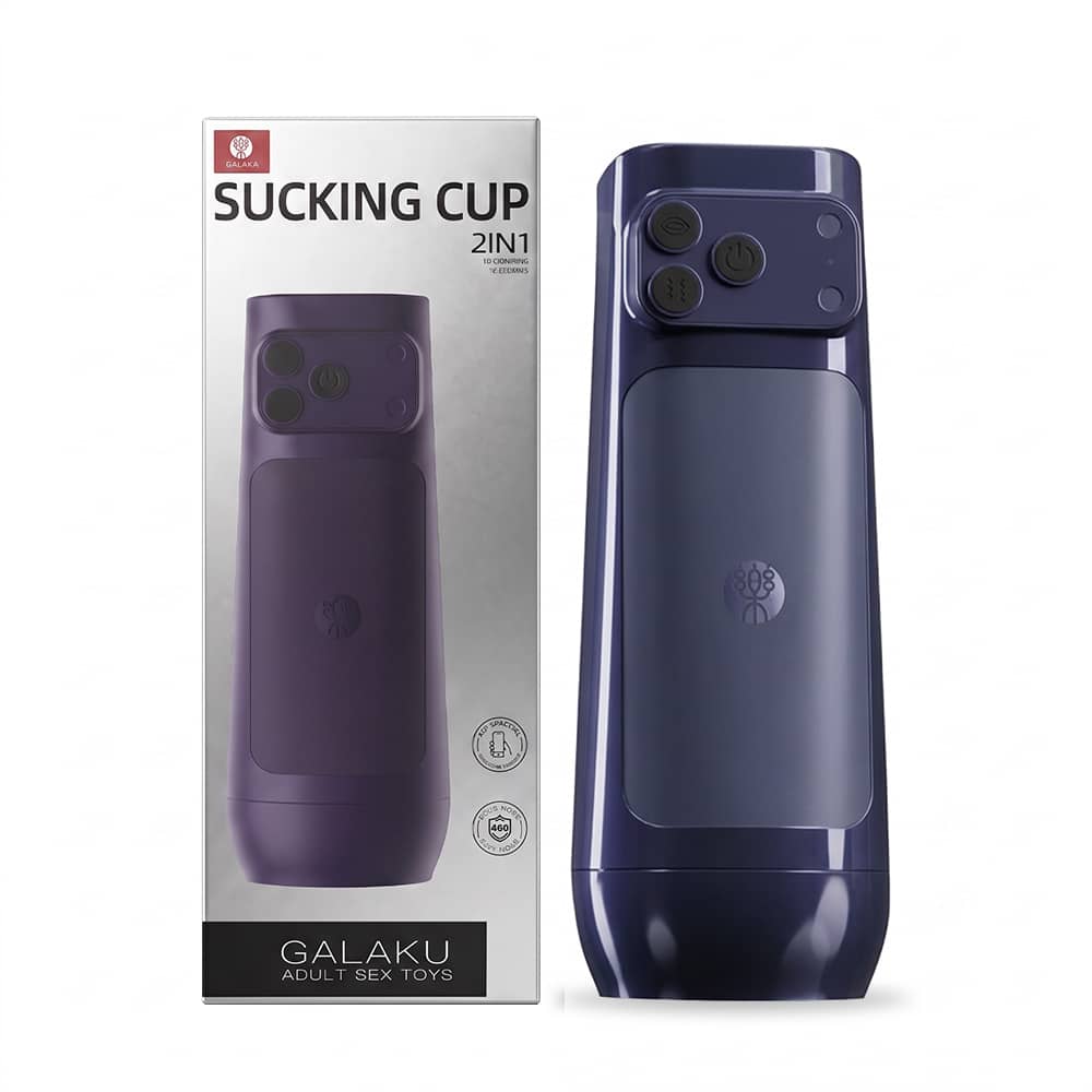 Âm đạo giả đa năng Galaku Sucking Cup 2in1 màu tím than