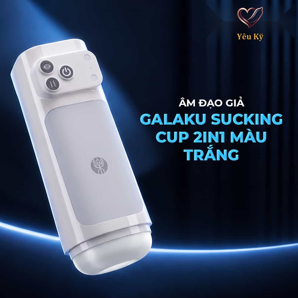 Âm đạo giả đa năng Galaku Sucking Cup 2in1 màu trắng - Ảnh 3