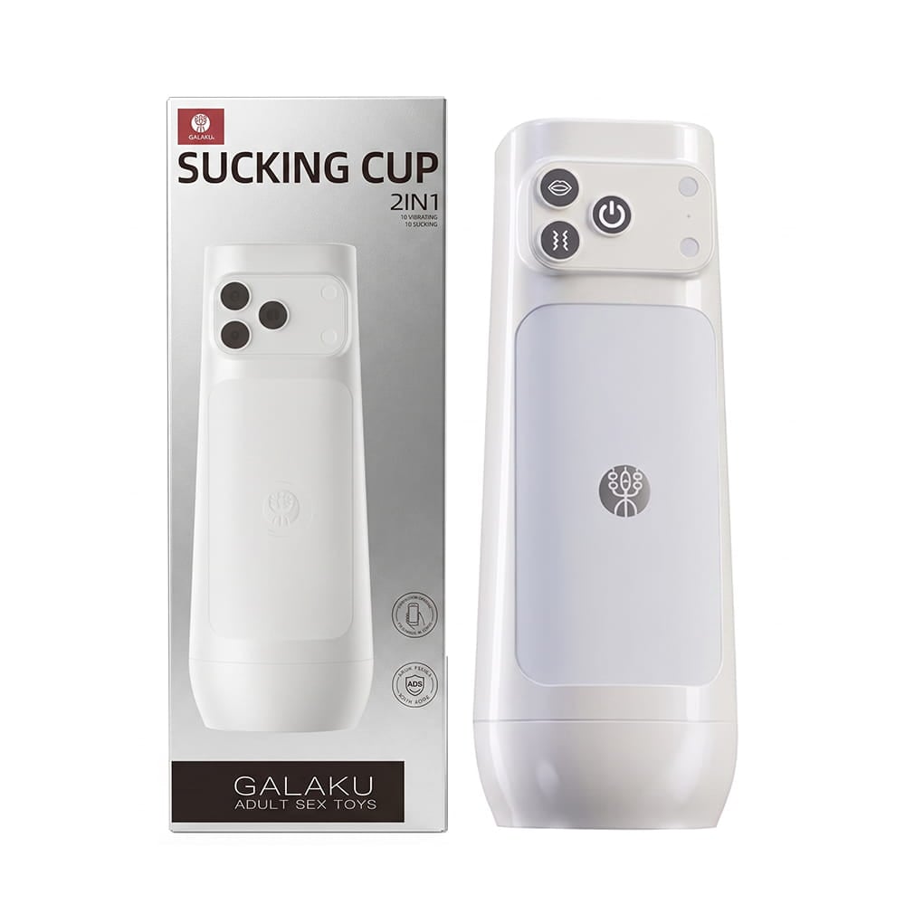 Âm đạo giả đa năng Galaku Sucking Cup 2in1 màu trắng