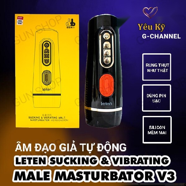 Âm đạo giả đa năng Leten Sucking & Vibrating Male Masturbator V3 - Ảnh 3
