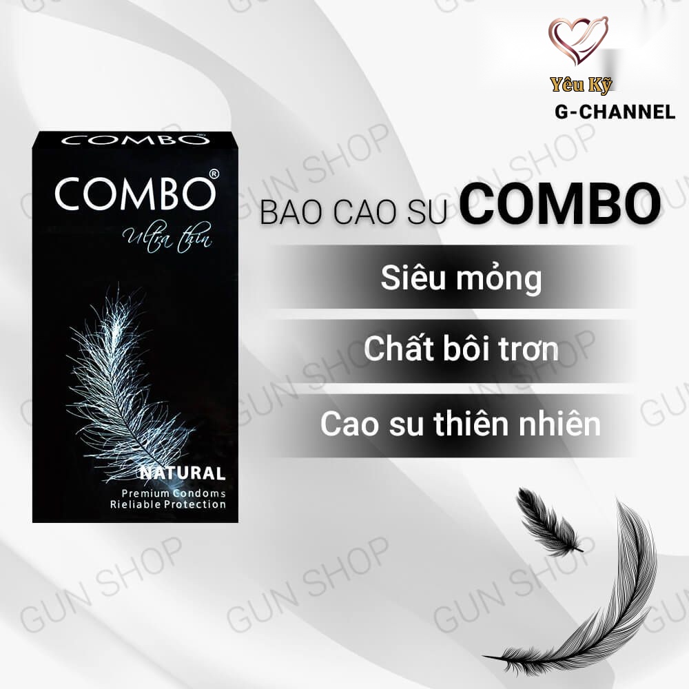 Bao cao su Combo - Mỏng mịn, không mùi - Hộp 10 cái - Ảnh 2