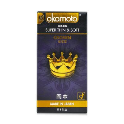 Bao cao su Okamoto Crown - Siêu mỏng nhẹ và mềm mại - Hộp 10 cái