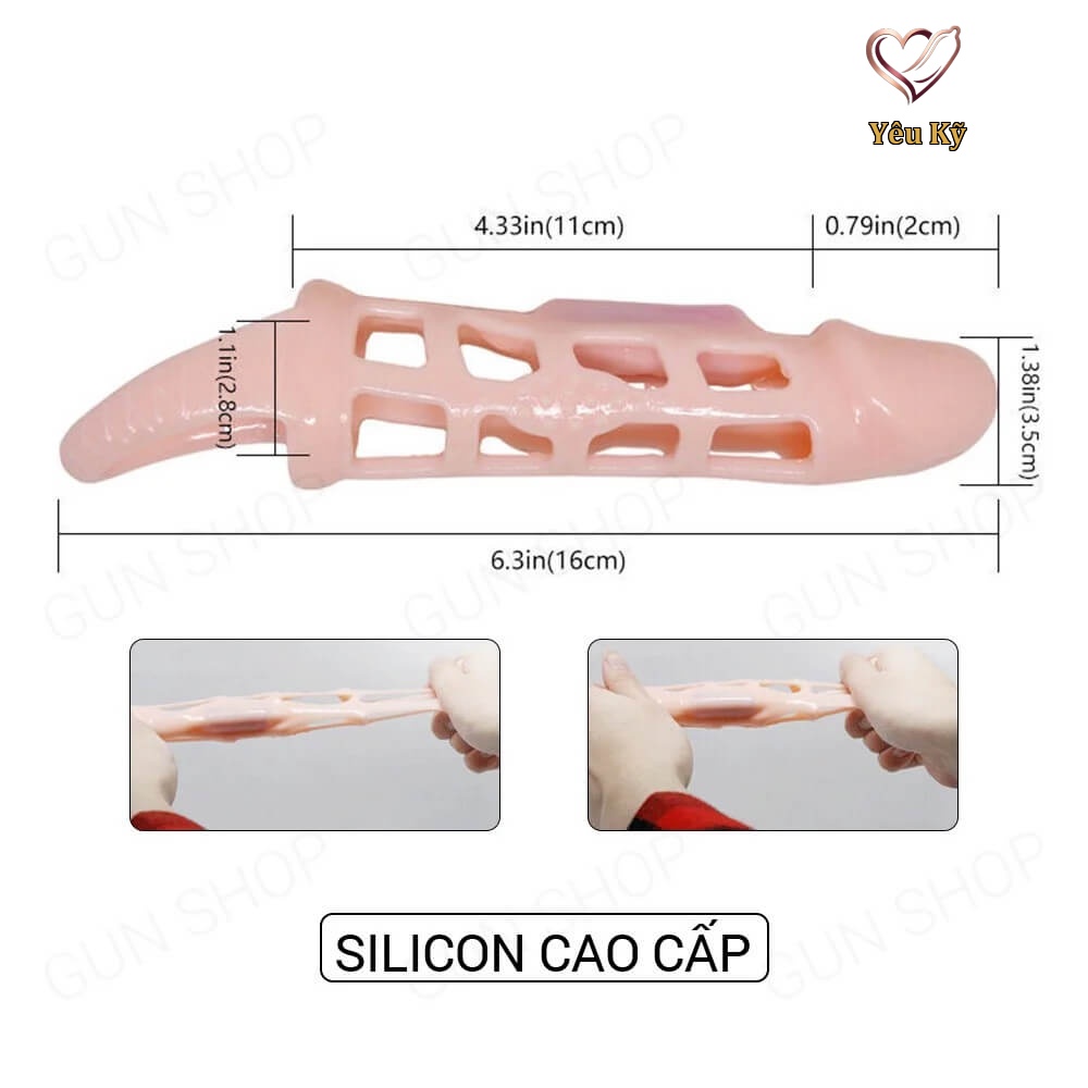 Bao cao su đôn dên rung Baile lưới dây đeo - Ảnh 2