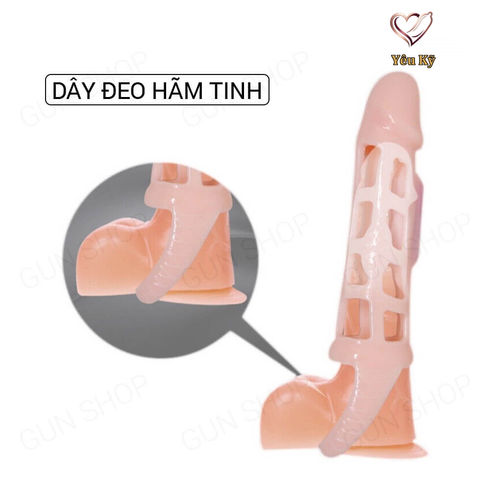Bao cao su đôn dên rung Baile lưới dây đeo - Ảnh 4
