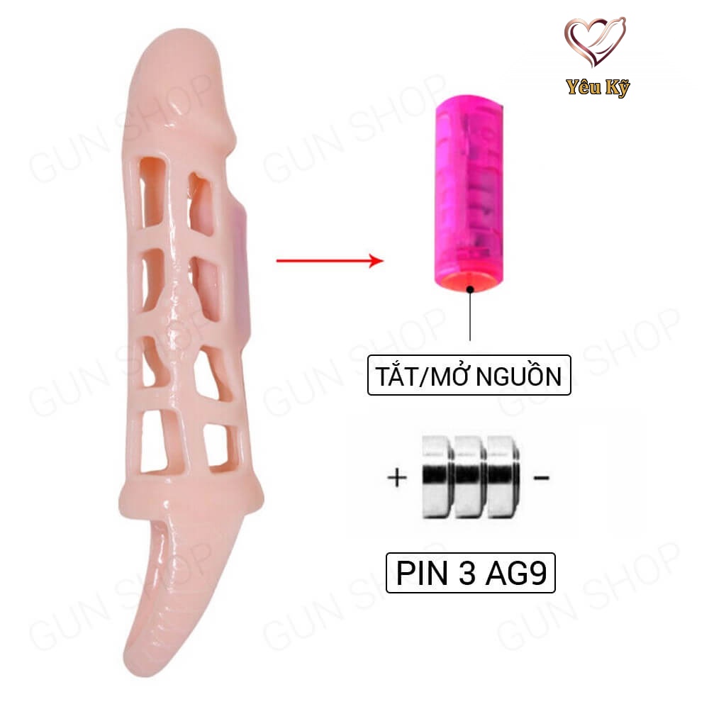 Bao cao su đôn dên rung Baile lưới dây đeo - Ảnh 5