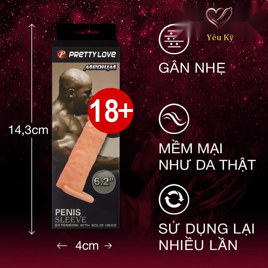Bao cao su đôn dên Pretty Love Medium 6.2 inch - Ảnh 4