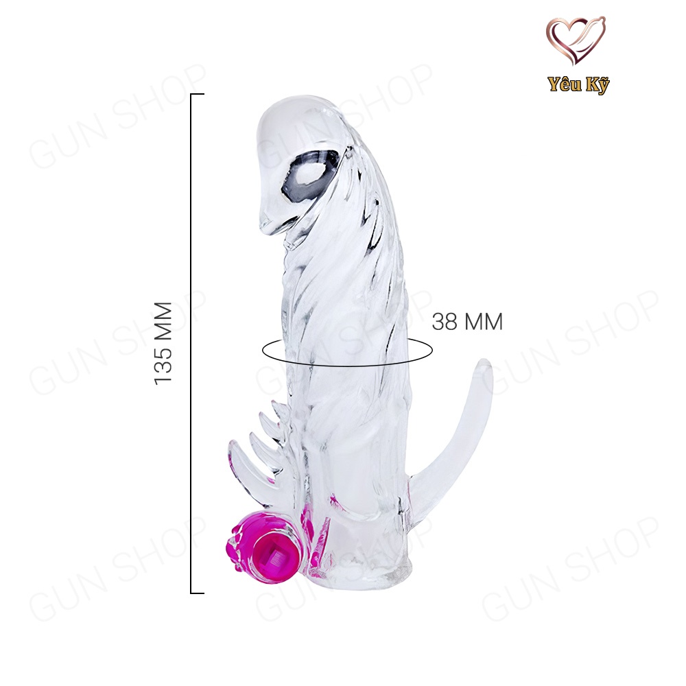 Bao cao su đôn dên rung Baile Sleeve Cock Ring - Ảnh 2