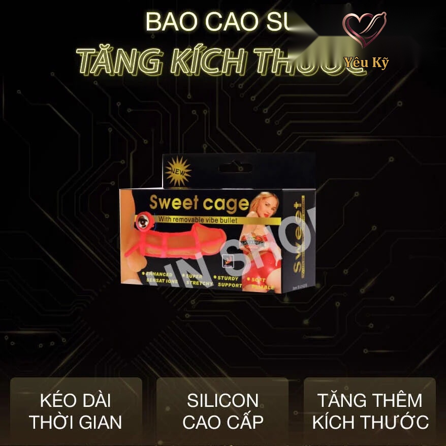 Bao cao su đôn dên rung Baile Sweet Case - Ảnh 3
