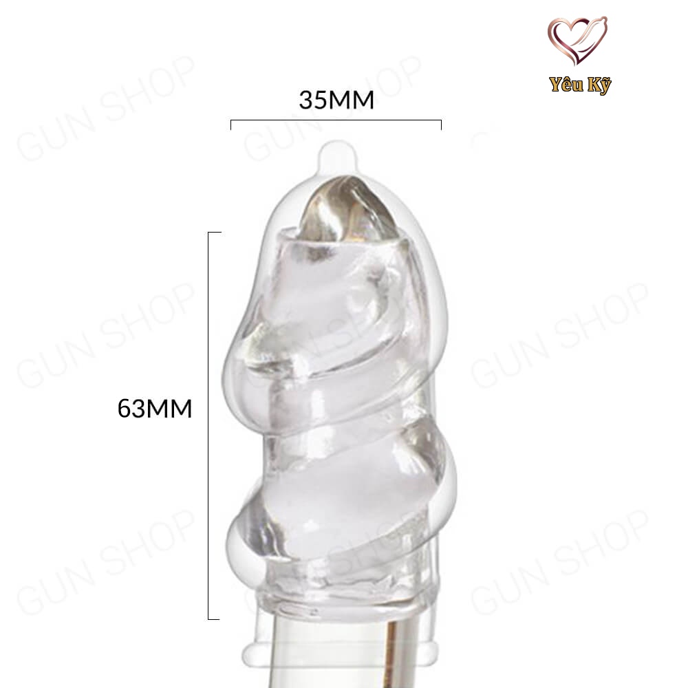 Bao cao su đôn dên Aichao Thin Xanh Hở quy đầu - Ảnh 2