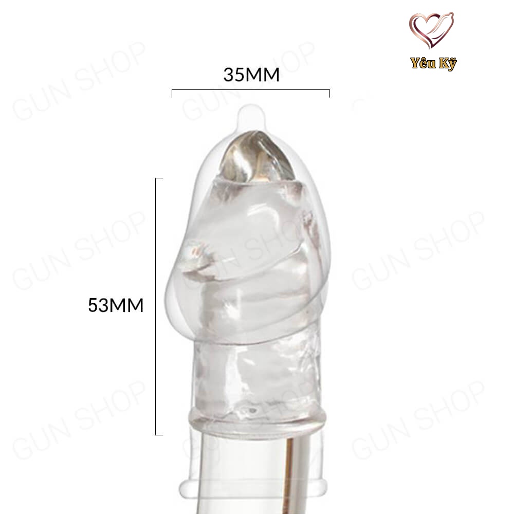 Bao cao su đôn dên Aichao Thin Xanh Hở quy đầu - Ảnh 3