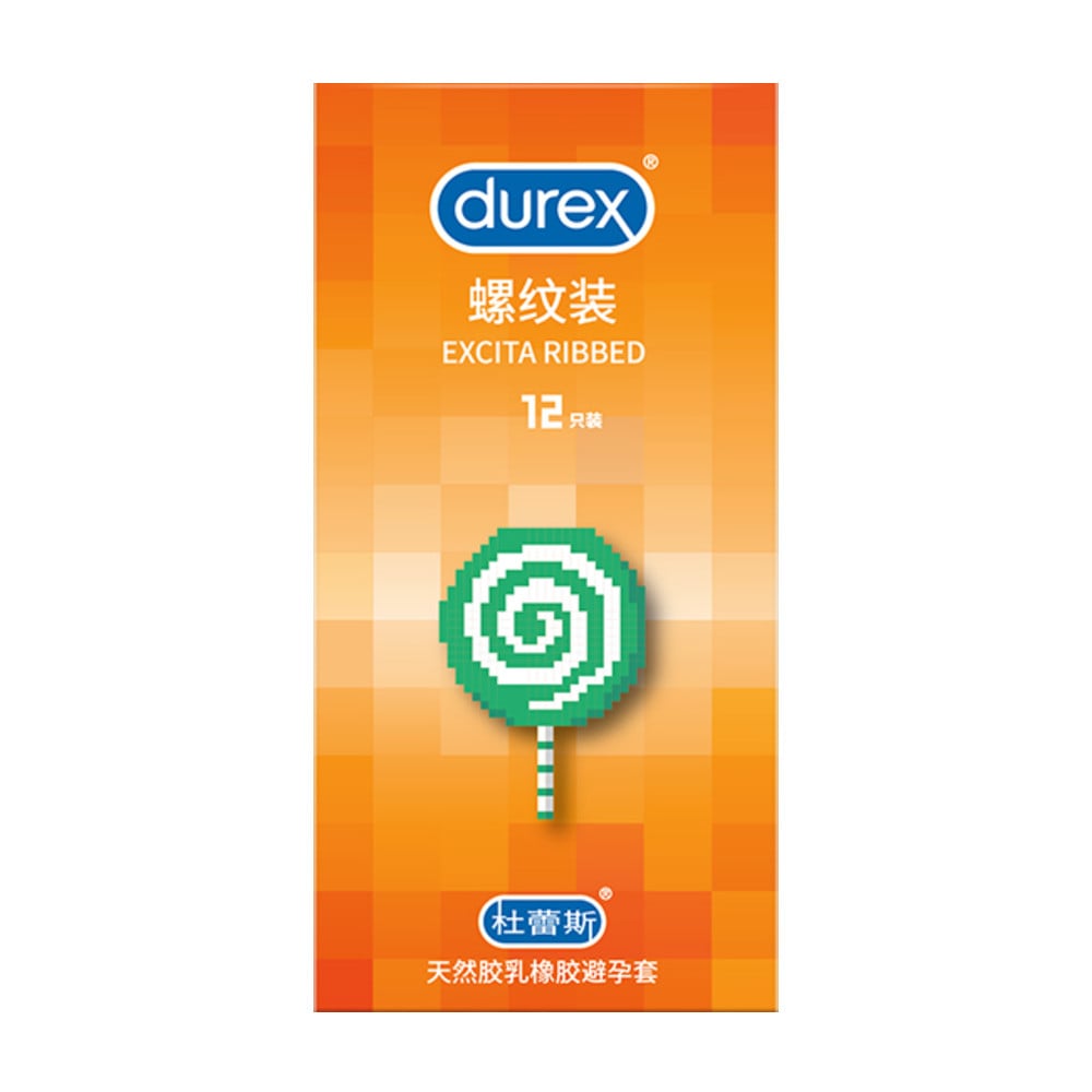 Bao cao su Durex Excita Ribbed - Gân nổi - Hộp 12 cái