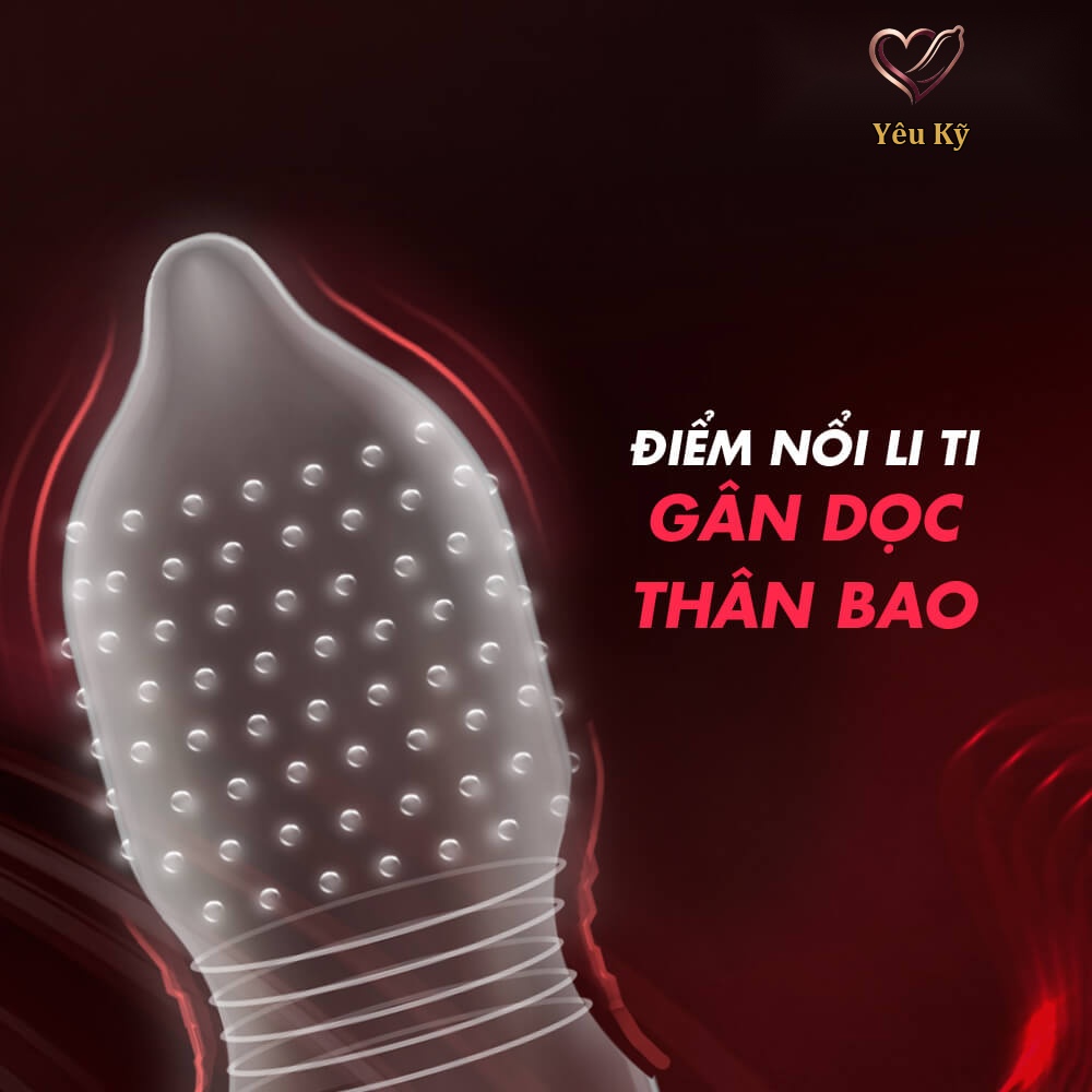 Bao cao su Feel Euphoria 4 in 1 - Kéo dài thời gian - Hộp 12 cái - Ảnh 3