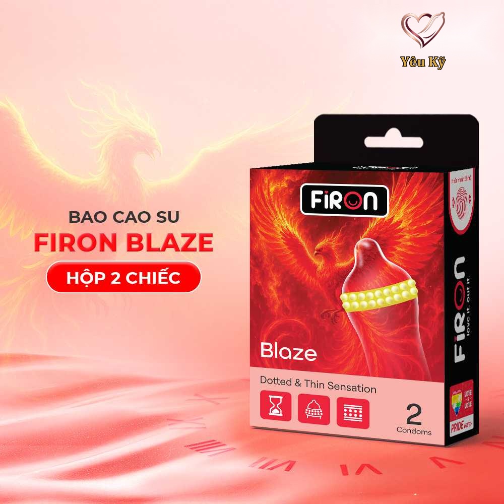 Bao cao su Firon Blaze - Hộp 1 bao 2 vòng bi siêu lớn + 1 bao Firon Rush (Hộp 2 cái) - Ảnh 2
