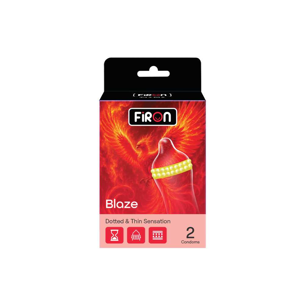 Bao cao su Firon Blaze - Hộp 1 bao 2 vòng bi siêu lớn + 1 bao Firon Rush (Hộp 2 cái)
