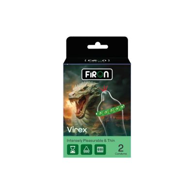 Bao cao su Firon Virex - Hộp 1 bao gai, 1 vòng bi siêu lớn + 1 bao Firon Rush (Hộp 2 cái)