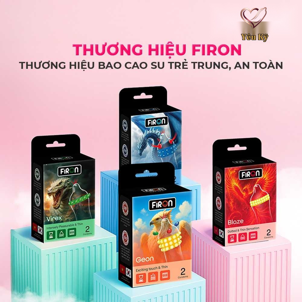Bao cao su Firon Rush - Gân sọc, điểm nổi, kéo dài thời gian - Hộp 3 cái - Ảnh 4