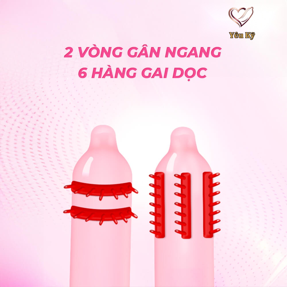 Bao cao su Gold - Gai và gân - Hộp 2 cái (Giao ngẫu nhiên) - Ảnh 3