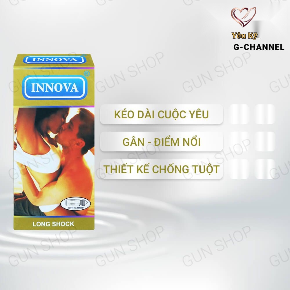 Bao cao su Innova Vàng - Kéo dài thời gian - Hộp 12 cái - Ảnh 2