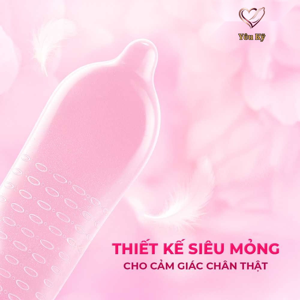 Bao cao su JEX Usui Pure Long - Siêu mỏng, gân nổi, nhiều gel bôi trơn - Hộp 12 cái - Ảnh 5