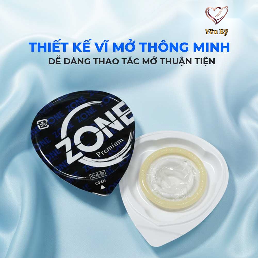 Bao cao su JEX Zone Premium - Siêu mỏng như không đeo, vừa vặn, nhiều gel bôi trơn - Hộp 5 cái - Ảnh 5