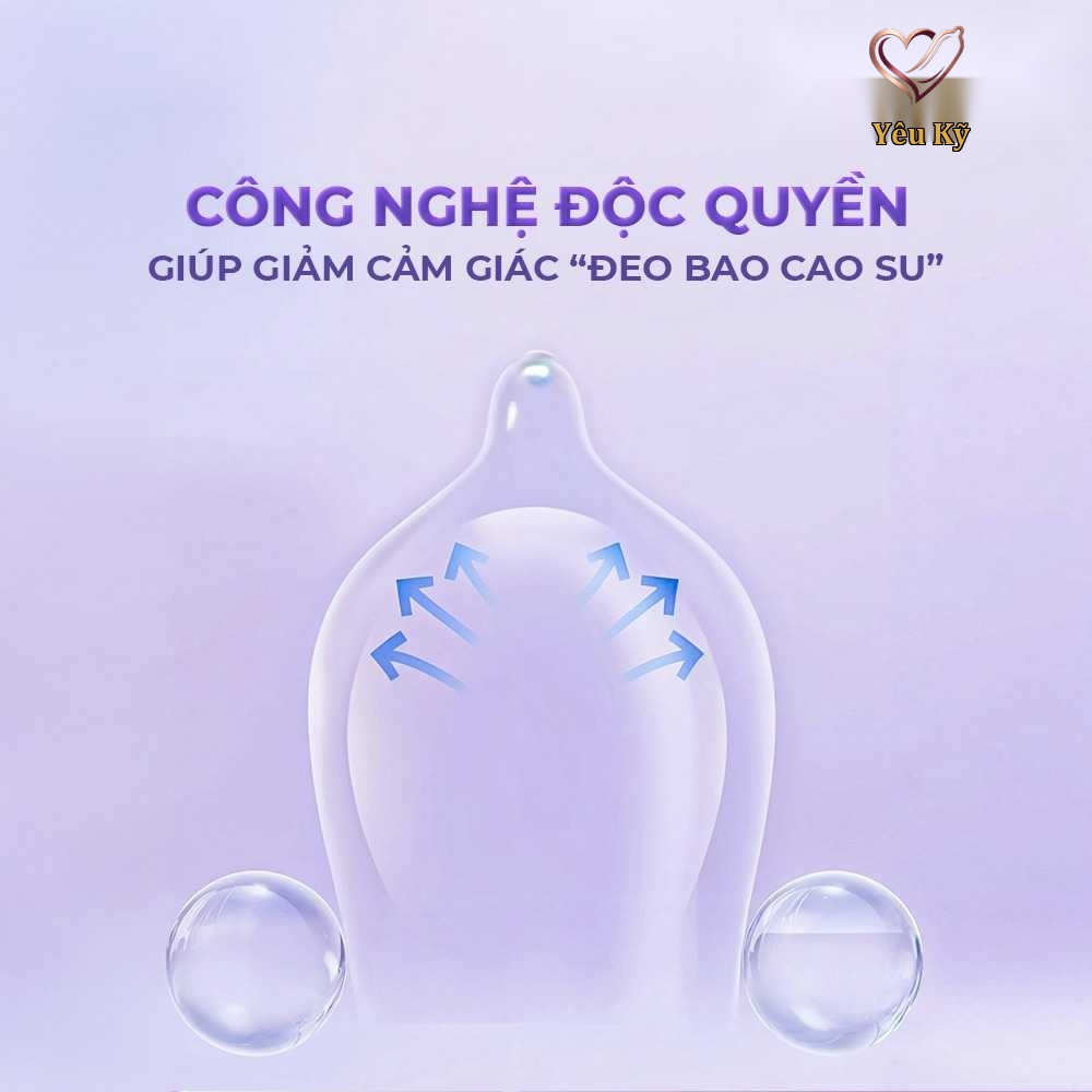 Bao cao su JEX Zone - Siêu mỏng chân thật, nhiều gel bôi trơn - Hộp 10 cái - Ảnh 4