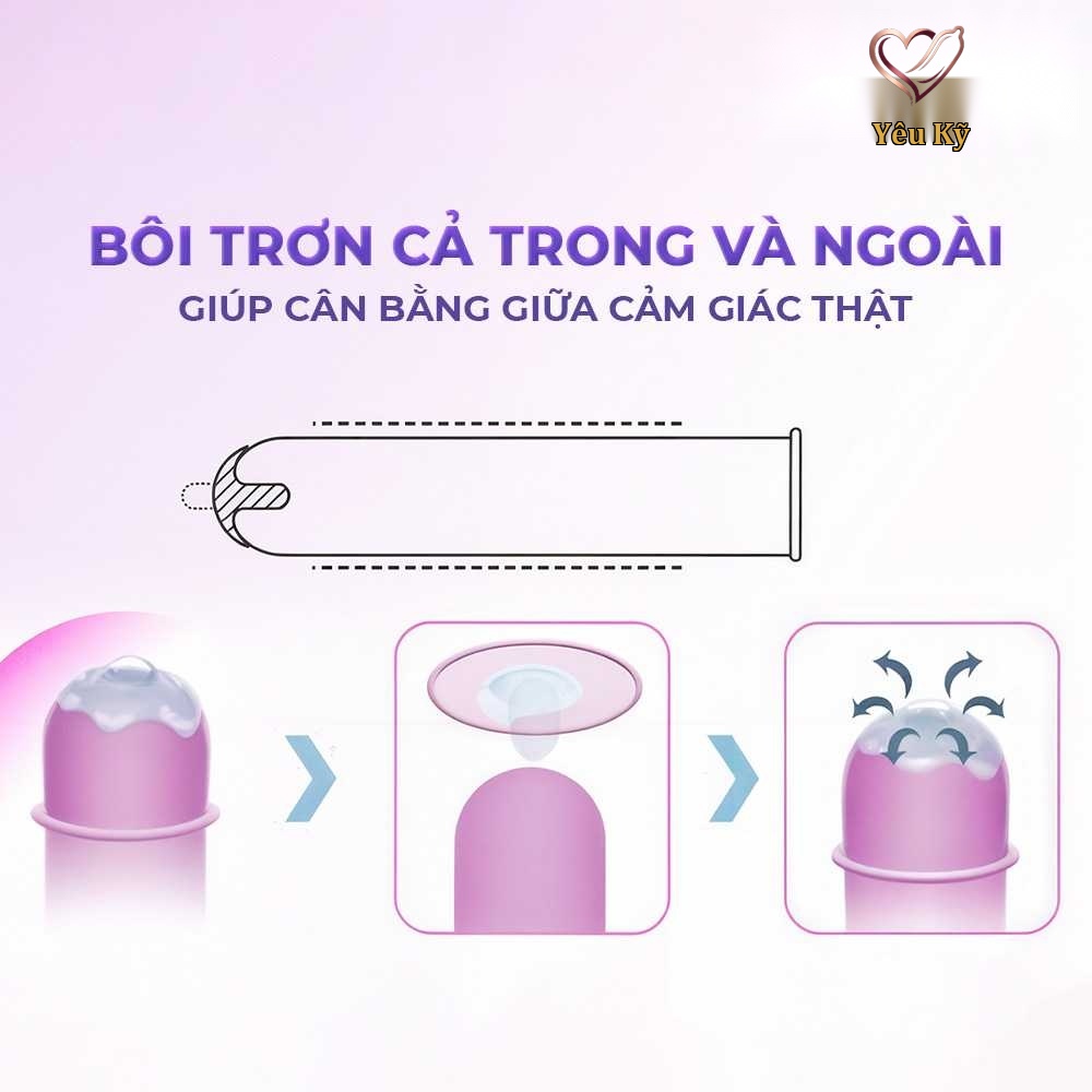 Bao cao su JEX Zone - Siêu mỏng chân thật, nhiều gel bôi trơn - Hộp 10 cái - Ảnh 8