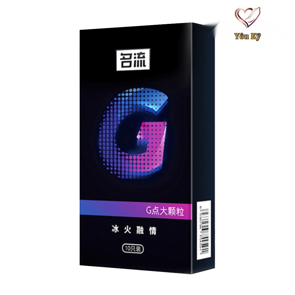 Bao cao su Mingliu G Tím - Điểm nổi, bạc hà mát lạnh - Hộp 10 cái - Ảnh 3