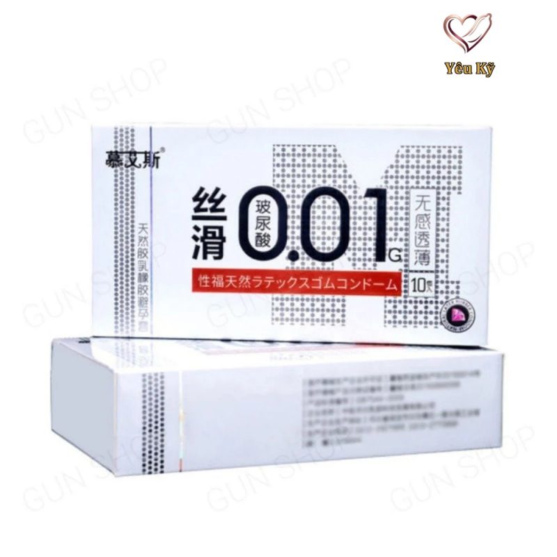 Bao cao su Muaisi 0.01 - Siêu mỏng 0.01mm - Hộp 10 cái