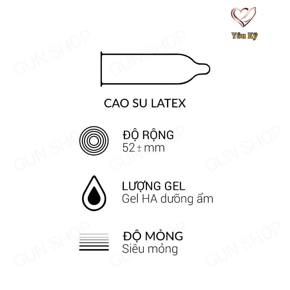Bao cao su Muaisi 0.03 Ultrathin Trắng - Siêu mỏng, siêu mềm - Hộp 12 cái - Ảnh 2
