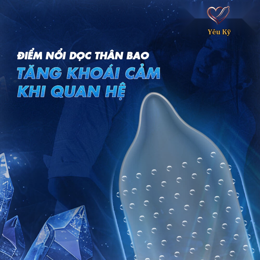 Bao cao su Muaisi Cool - Siêu điểm nổi, mát lạnh - Hộp 10 cái - Ảnh 3